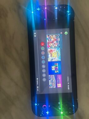 Nintendo Portable Tablet Console in Black with Blue LED Accents